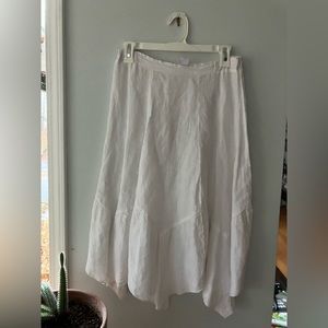 match point a line fairy hem linen white skirt small